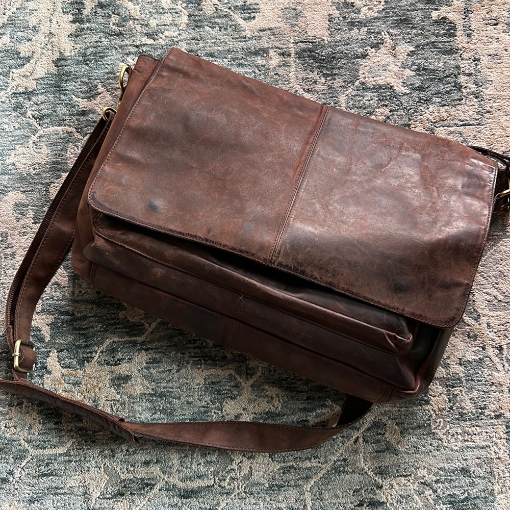 Brown Leather messenger bag